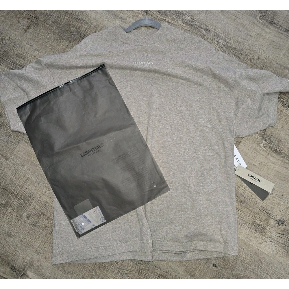 Fear of God Essentials Gold Heather Tee Core Oversized Size XS New With Tags